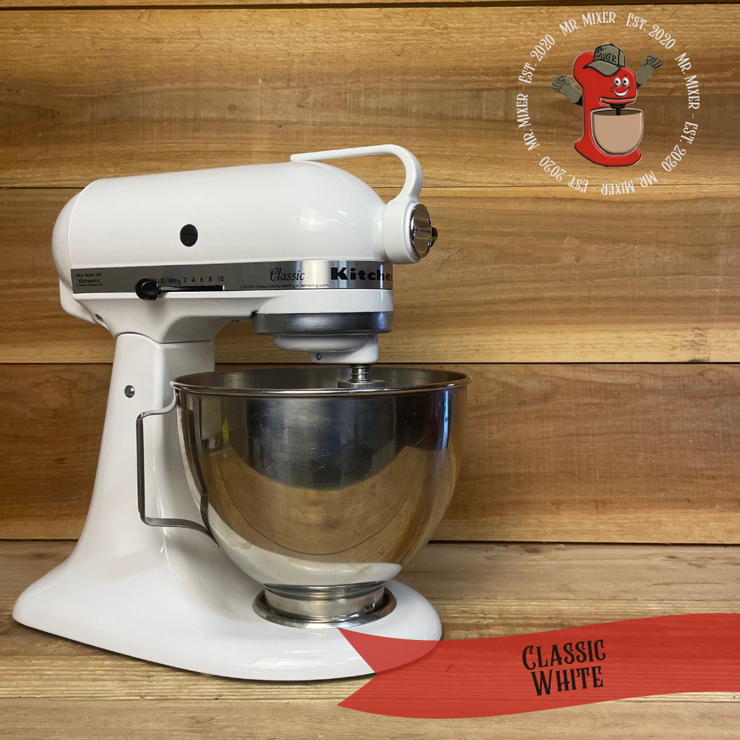 Mr. Mixer Upgraded KitchenAid Classic Plus (KSM75WH) 4.5 Quart