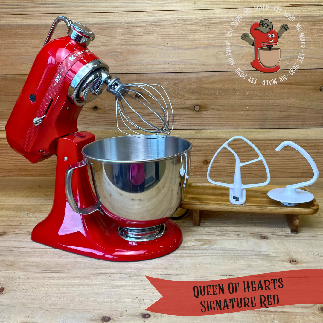 Mr. Mixer Upgraded KitchenAid Queen Of Hearts 100th Anniversary (KSM180QHSD) 5 Quart Signature Red With Coated Attachments #705