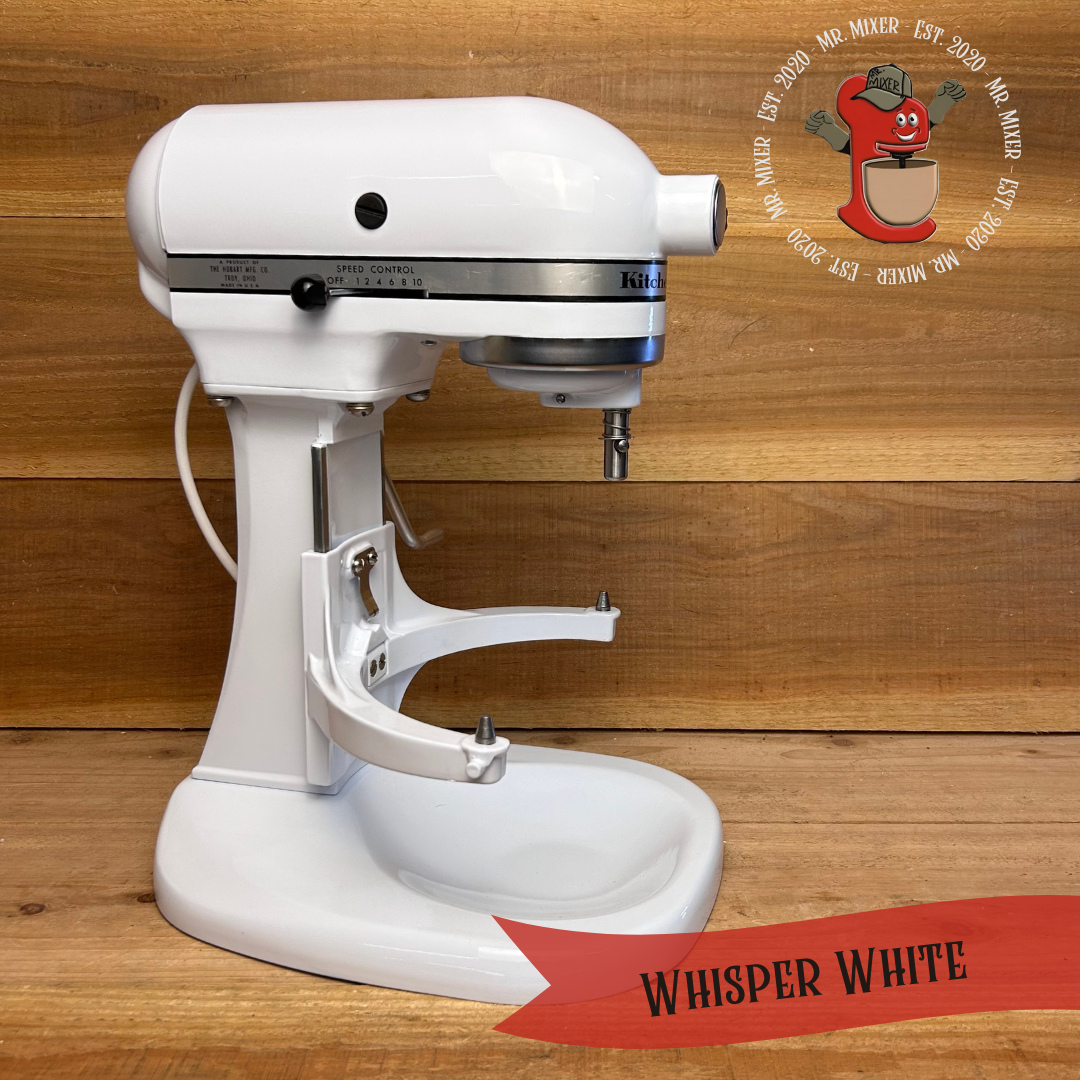 Mr. Mixer Upgraded KitchenAid Whisper White With Coated Attachments