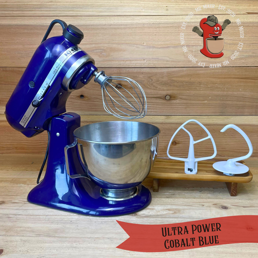 Mr. Mixer Upgraded KitchenAid Ultra Power (KSM90BU) 4.5 Quart Cobalt Blue With Coated Attachments #703