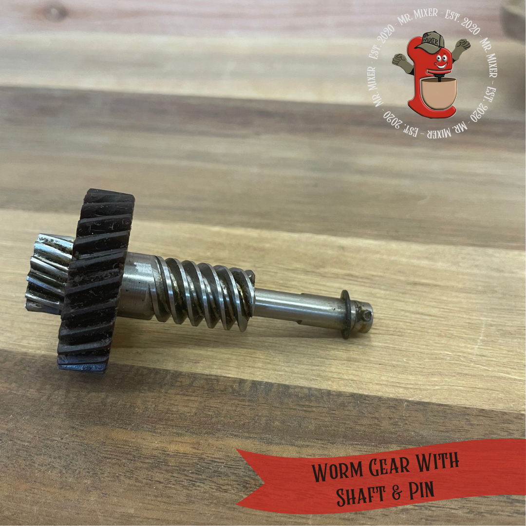 Worm Gear with Shaft and Pin (Vintage)