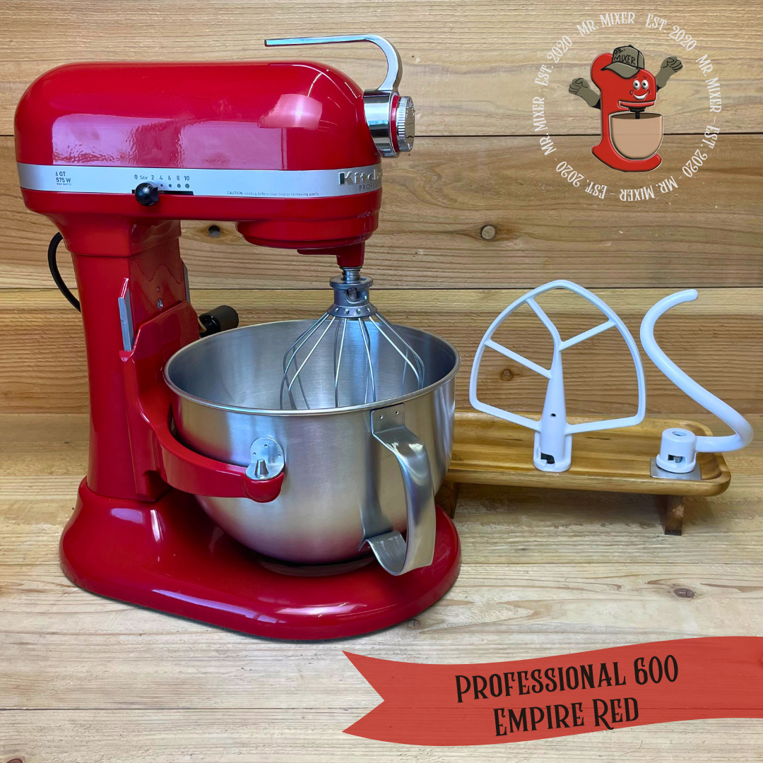 Mr. Mixer Upgraded KitchenAid Professional 600 (KP26M1XER) 6 Quart Empire Red With Attachments #741