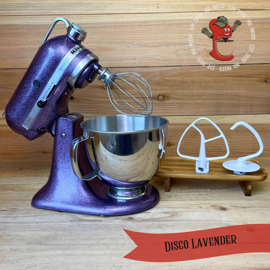 Mr. Mixer Upgraded KitchenAid Disco Lavender With Coated Attachments