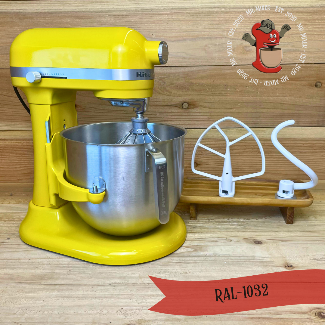 Mr. Mixer Upgraded KitchenAid Broom Yellow With Coated Attachments