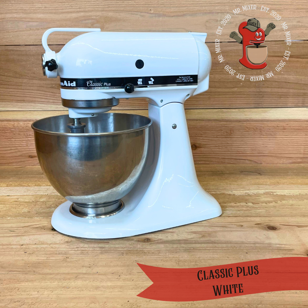 Mr. Mixer Upgraded KitchenAid Classic Plus (KSM75WH) 4.5 Quart