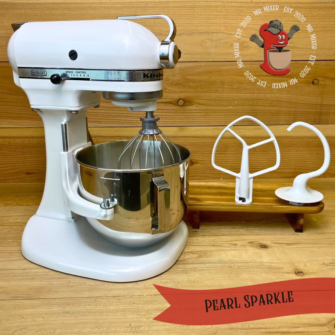Mr. Mixer Upgraded KitchenAid Pearl Sparkle With Coated Attachments
