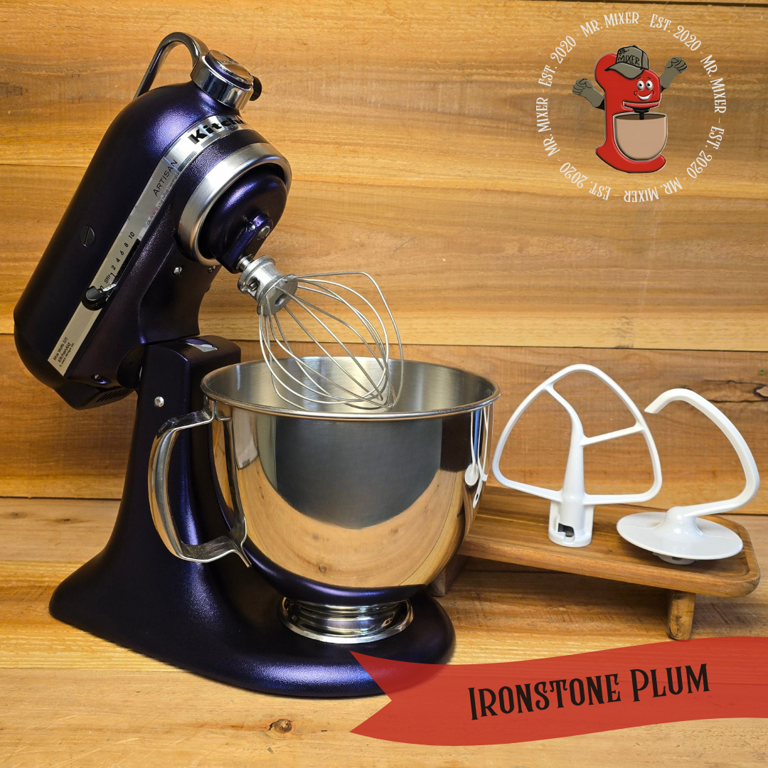 Mr. Mixer Upgraded KitchenAid Ironstone Plum With Coated Attachments