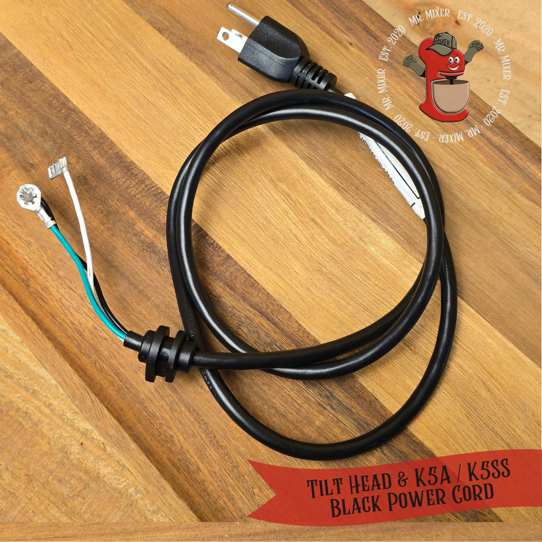 Power Cord for Tilt-Head / Black (Fits Artisan/Classic/Ultra/Bowl Raise With Back Cap)