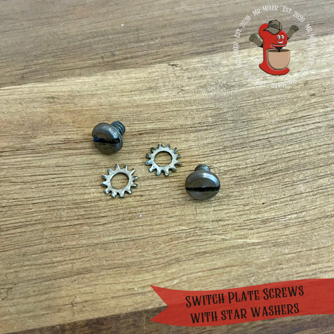 Switch Plate Screws with Star Washers (Vintage)