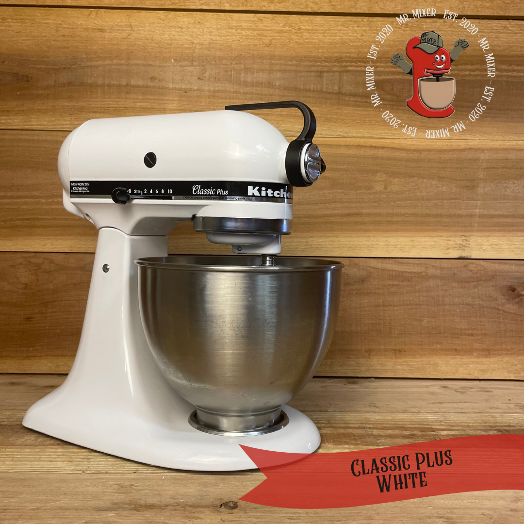Mr. Mixer Upgraded KitchenAid Classic (K45SSWH) 4.5 Quart White