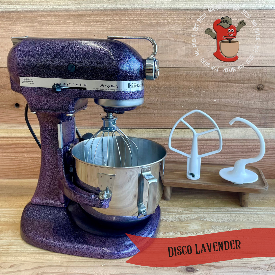 Mr. Mixer Upgraded KitchenAid Disco Lavender With Coated Attachments
