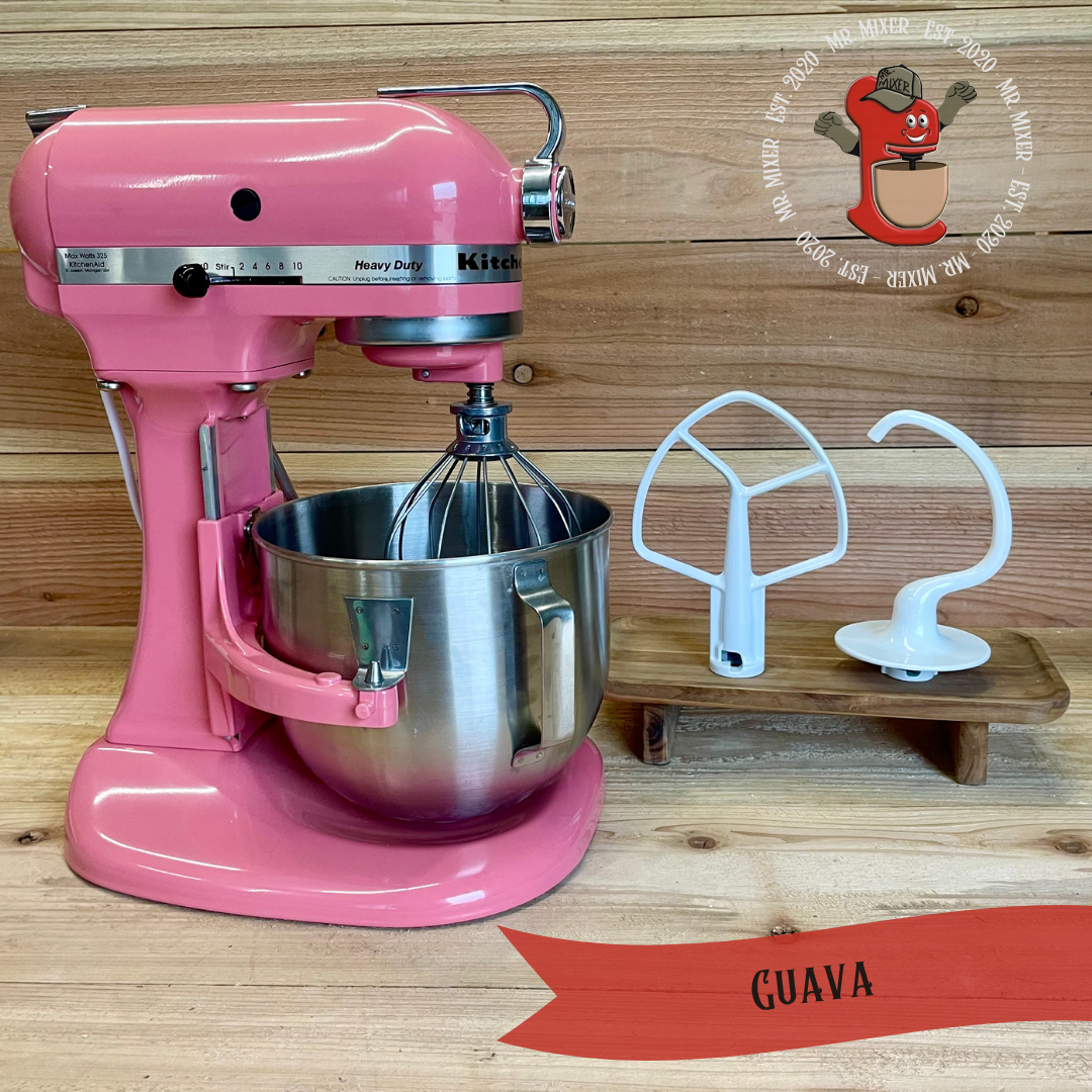 Mr. Mixer Upgraded KitchenAid Guava With Coated Attachments