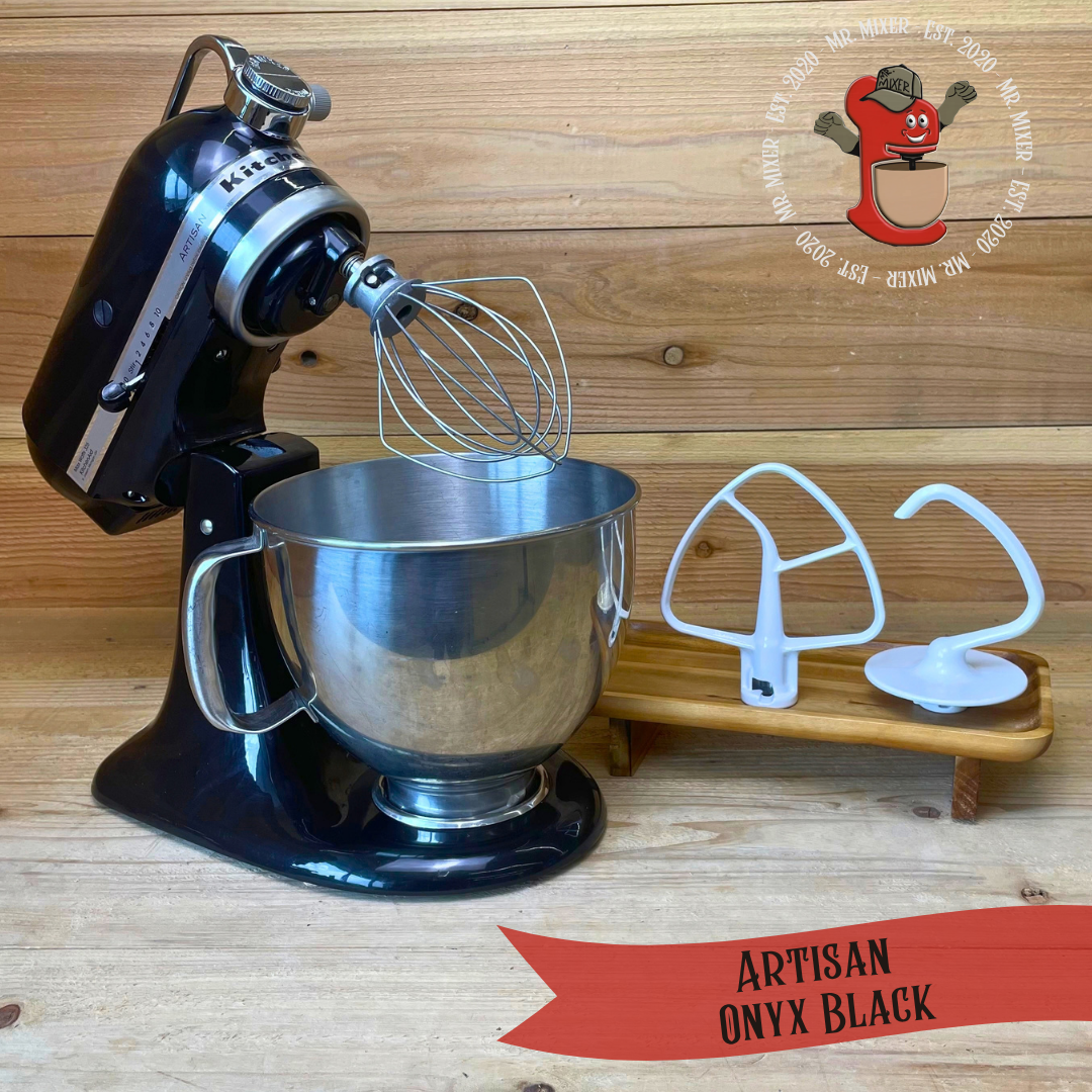 Mr. Mixer Upgraded KitchenAid Artisan (KSM150PSOB) 5 Quart Onyx Black With Coated Attachments #761