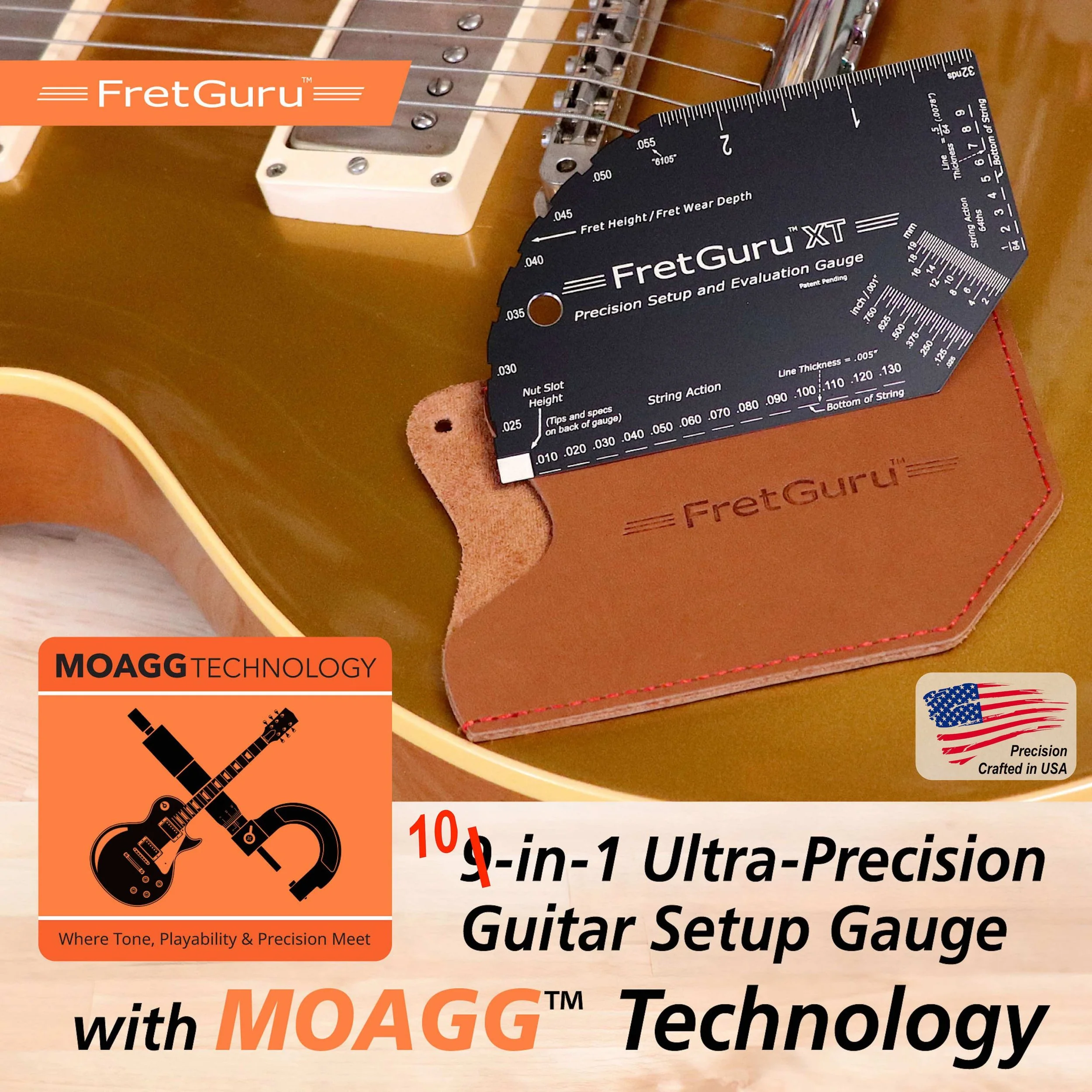 FretGuru XT (10-in-1 Advanced Ultra-Precision Guitar String Action Gauge with *MOAGG Technology)