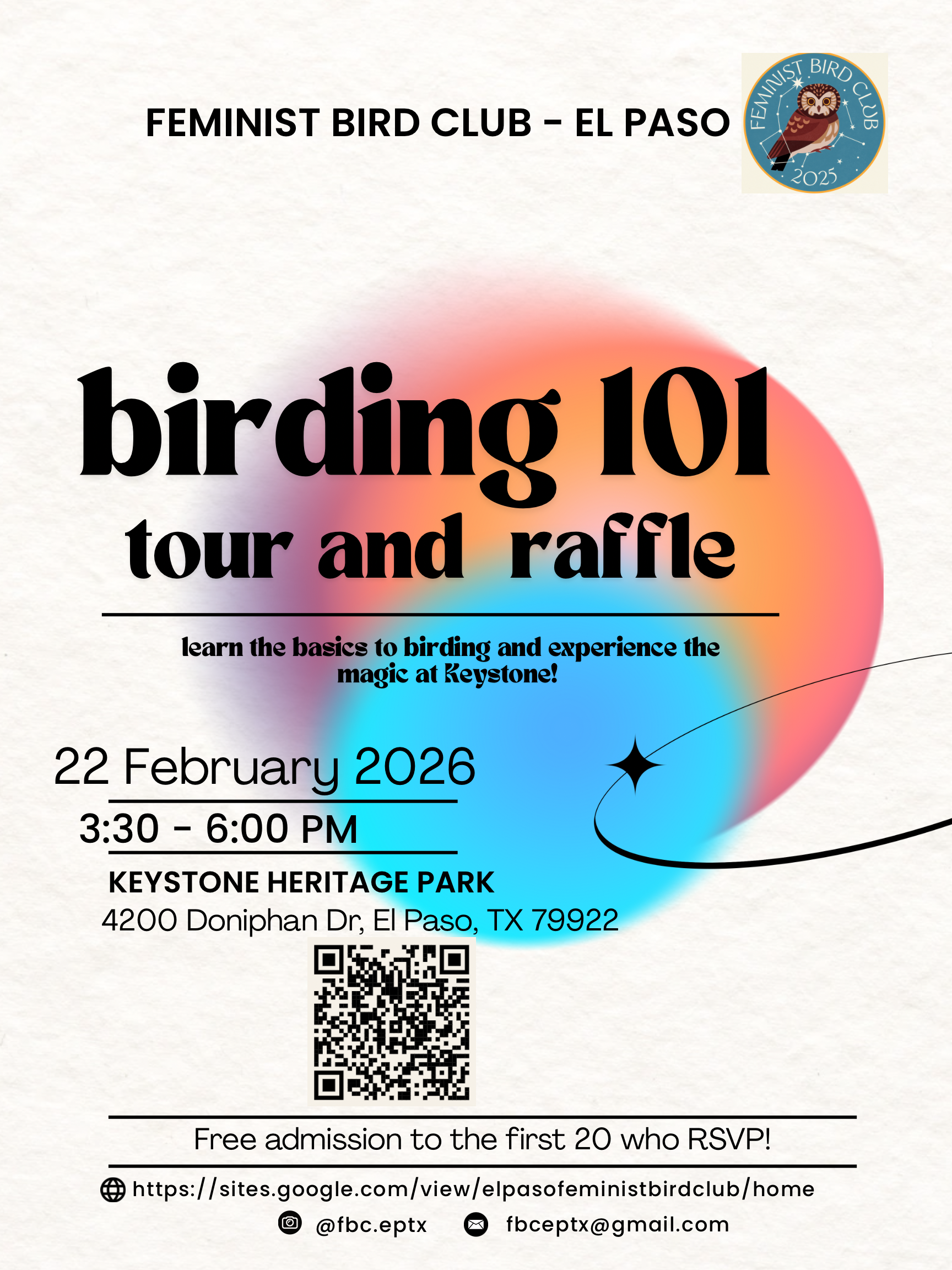 FBC El Paso - Birding 101 Workshop and Raffle