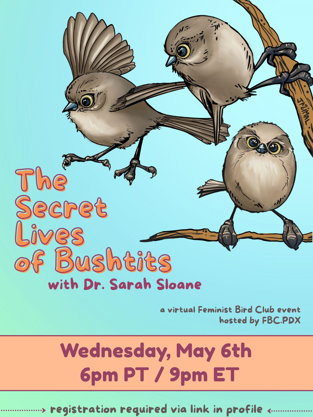 FBC PDX - Dr. Sarah Sloane: The Secret Lives of Bushtits | VIRTUAL