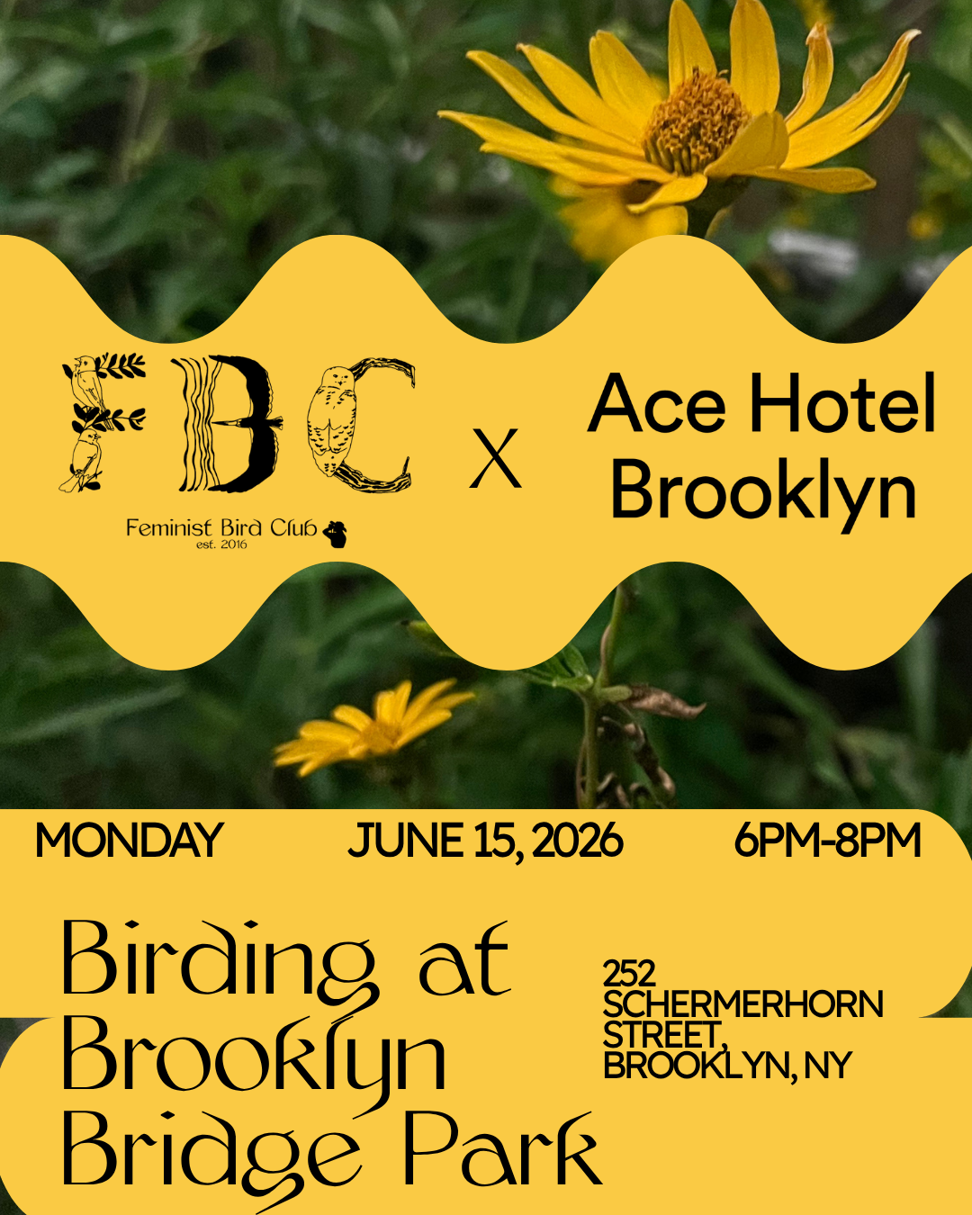 FBC NYC x Ace Hotel Brooklyn - Birding at Brooklyn Bridge Park