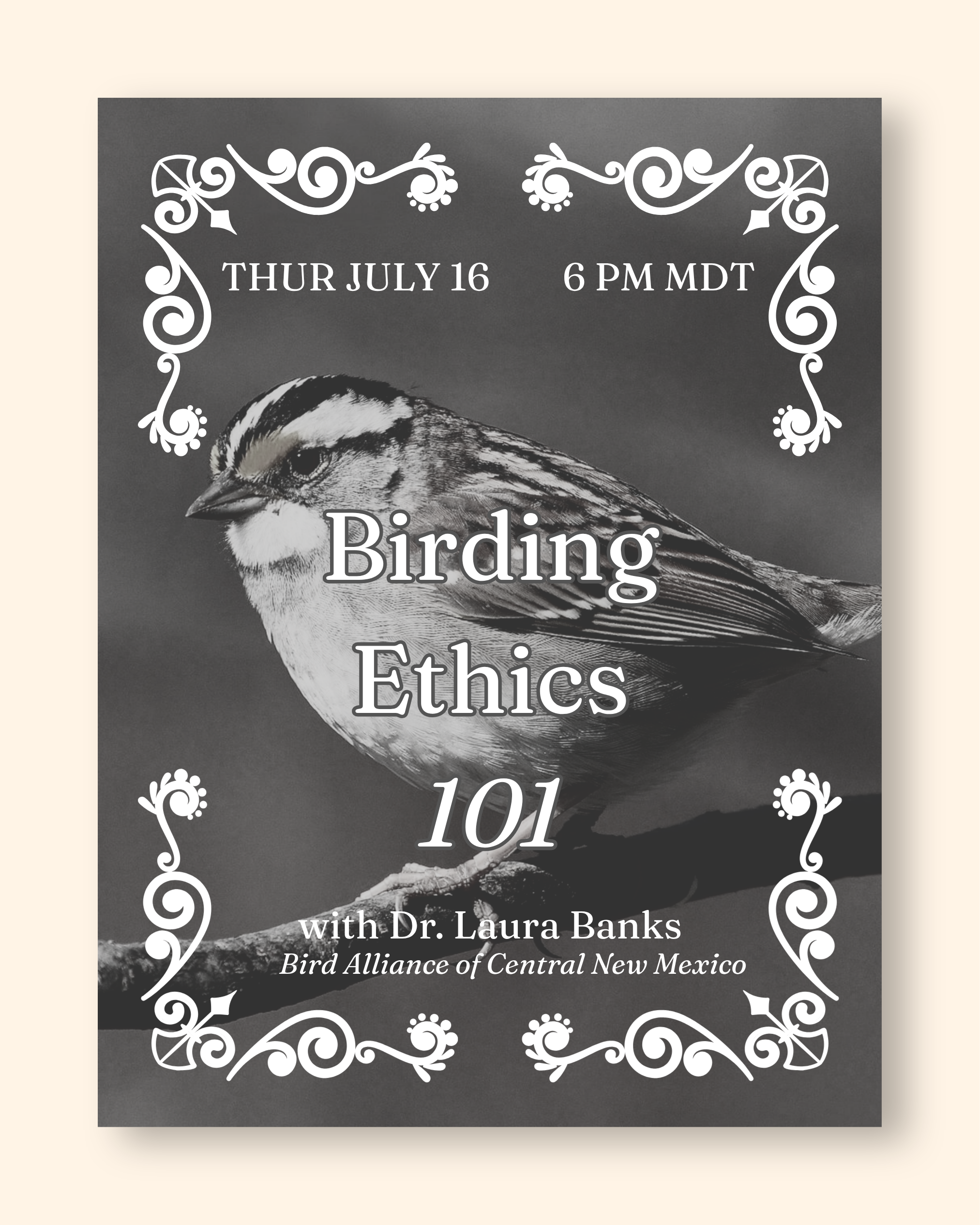 FBC Albuquerque–Santa Fe- Birding Ethics 101 w/ Dr. Laura Banks - ONLINE EVENT