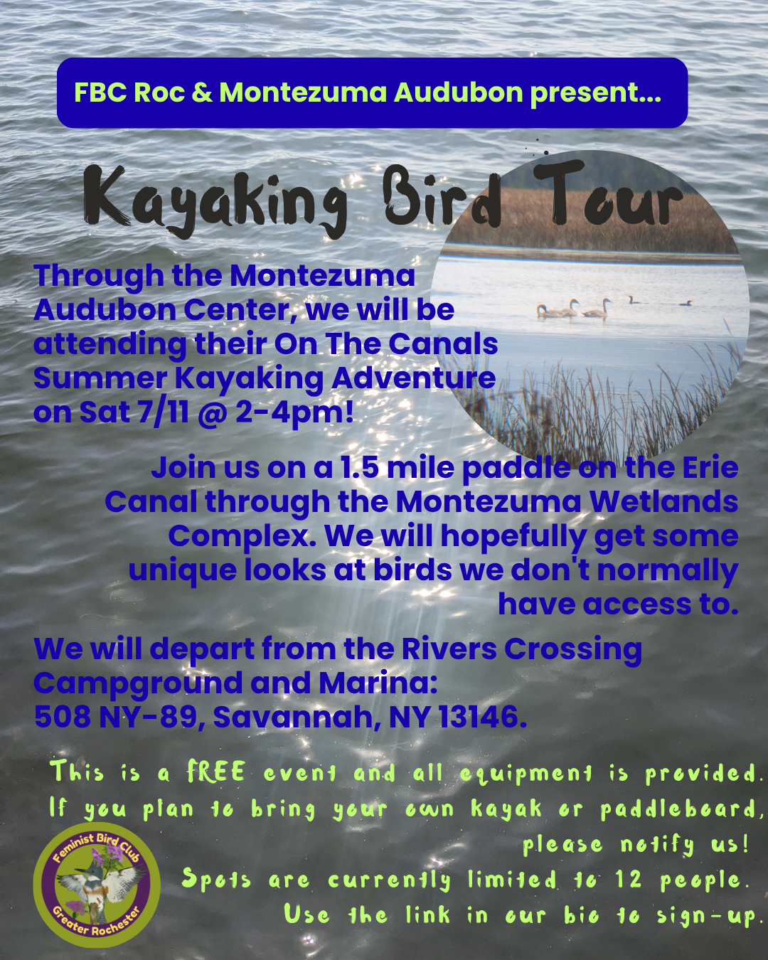 FBC Rochester - Kayaking Tour w/Montezuma Audubon