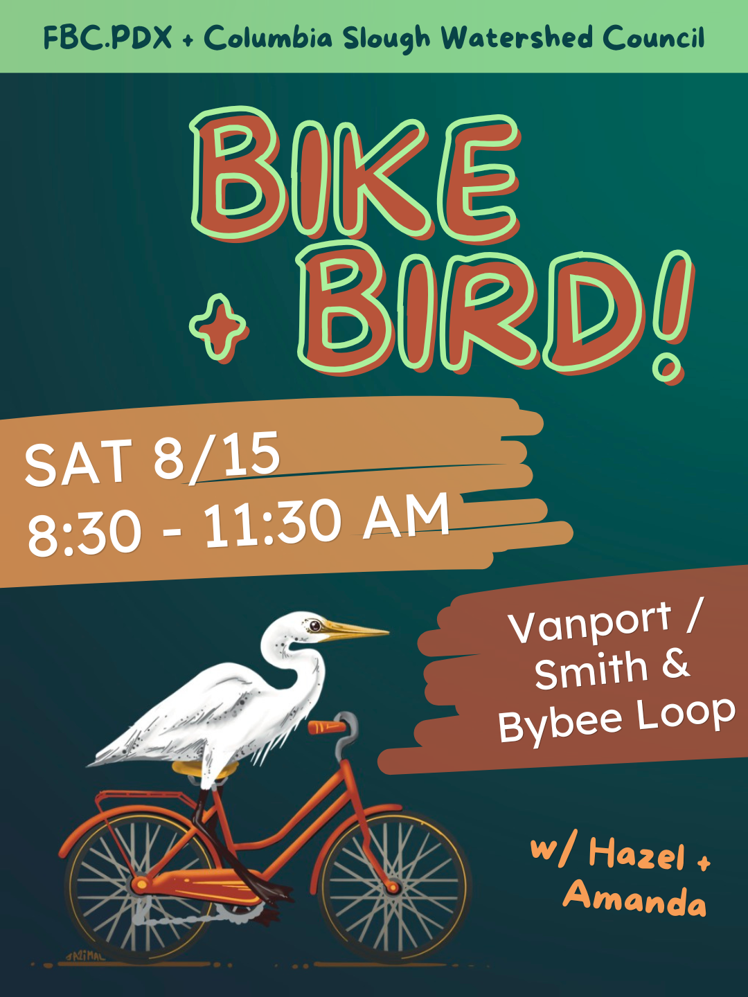 FBC PDX - Bike + Bird! w/ Columbia Slough Watershed Council