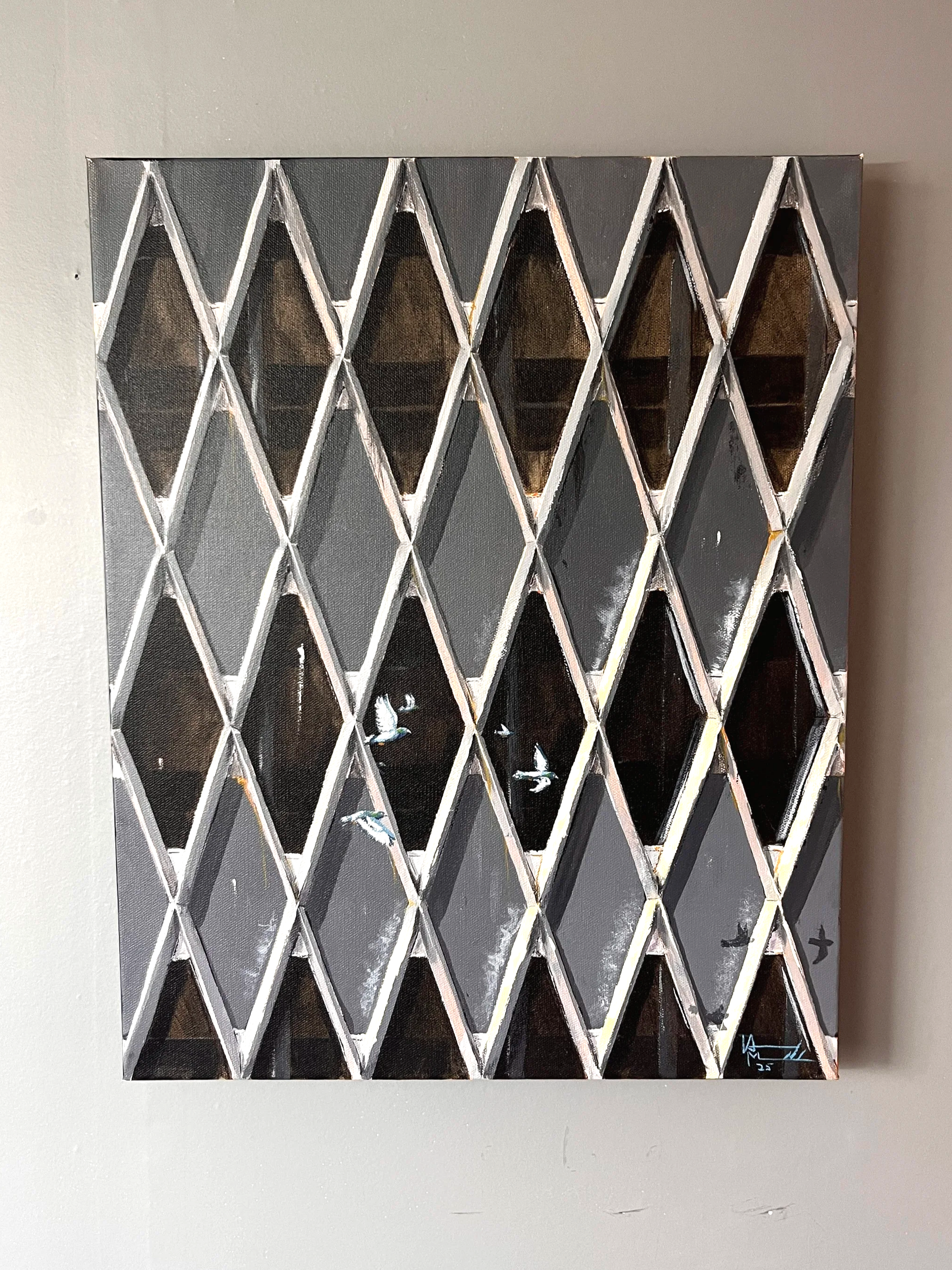 US Steelworkers Building - Urban Flight Canvas Art - 16x20 Inch