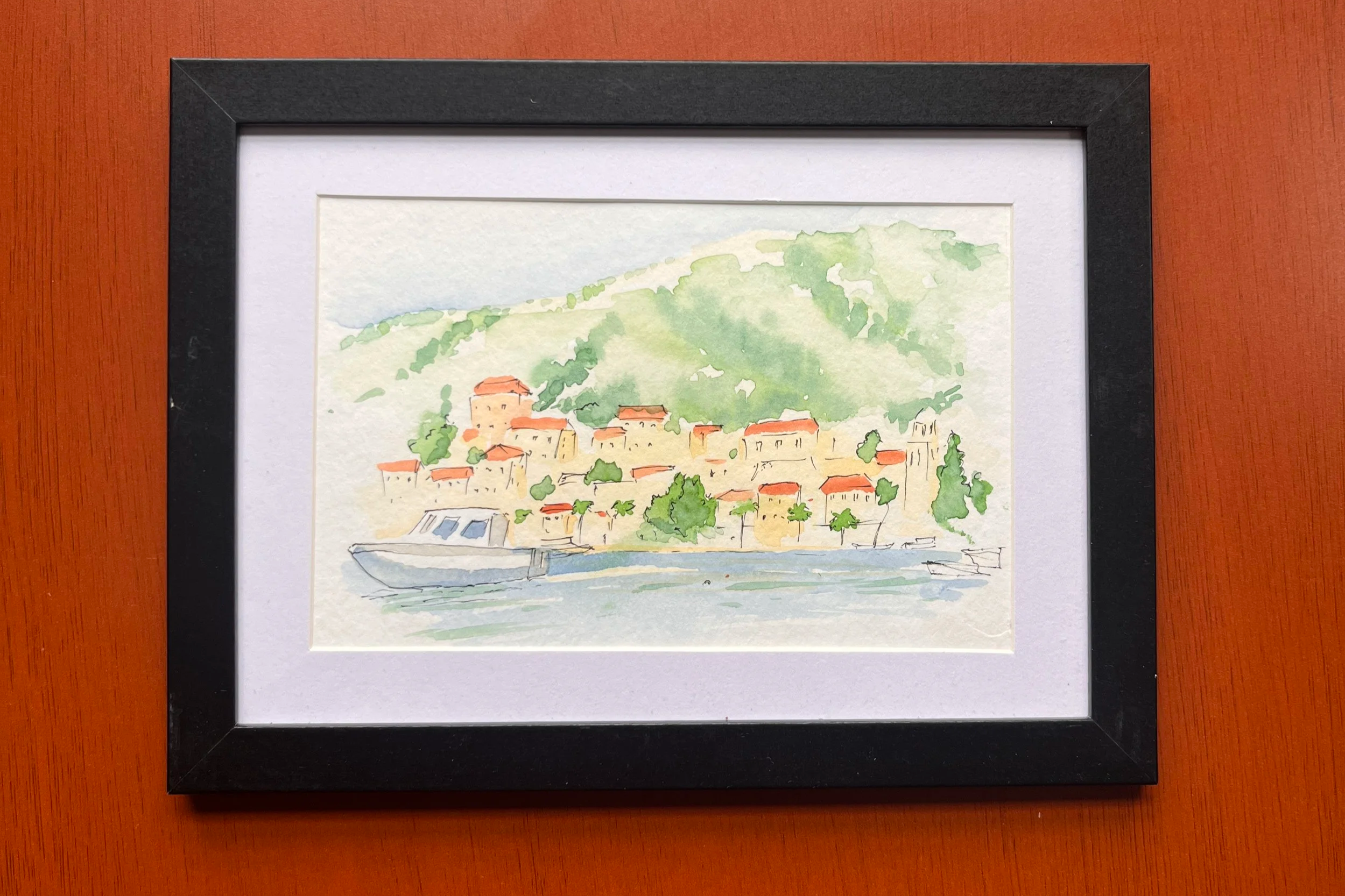 Cavtat Serenity Mini Watercolor Painting