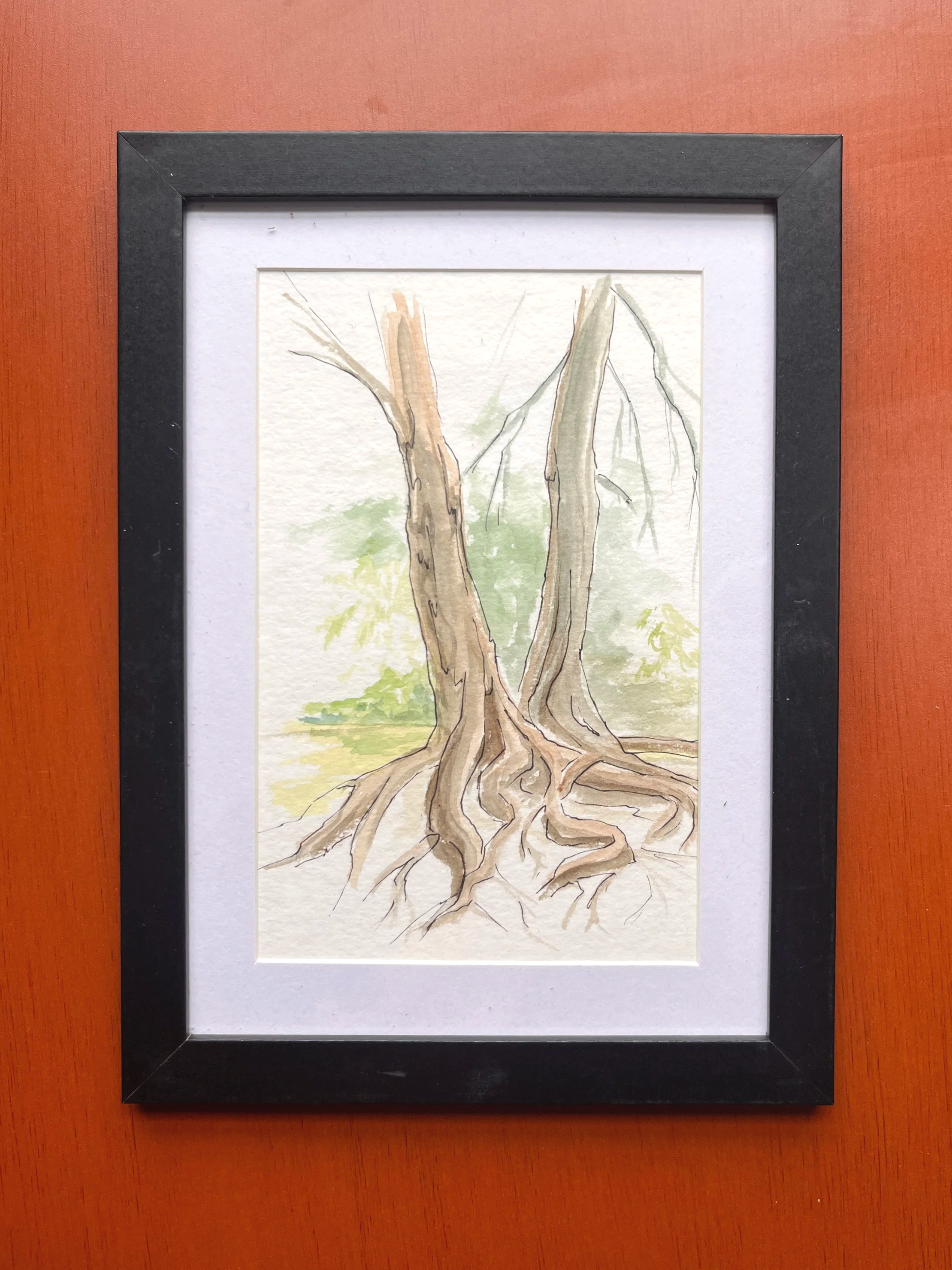 Miniature Watercolor Painting of McConnell's Mill Tree