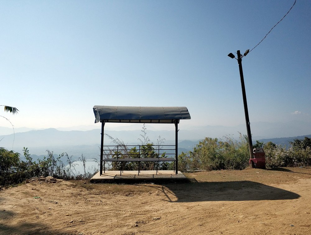  This bus stop manages to be both breathtaking and desolate at the same time. Also, pretty sure no buses make it up this far, so suppose it's technically not a bus stop. 