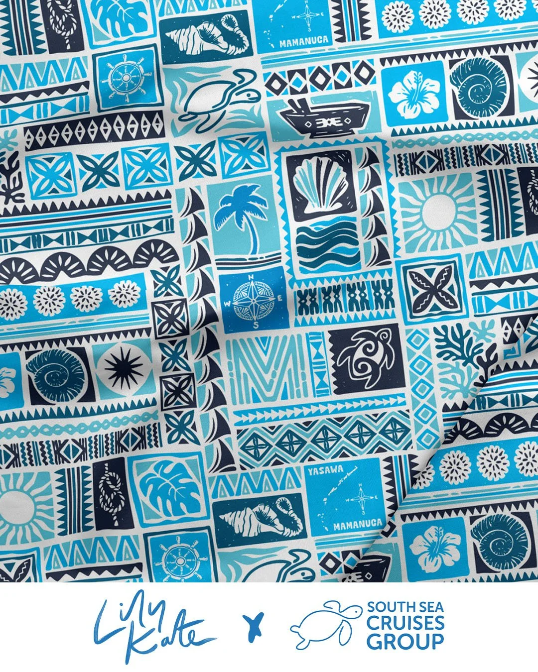 Bula! 🌺 We're proud to share one of our recent projects with @southseacruises &ndash; their brand new uniforms!

The brief was clear: weave together the existing SSCG&rsquo;s brand logos into one cohesive masi-style print, that staff can wear with p