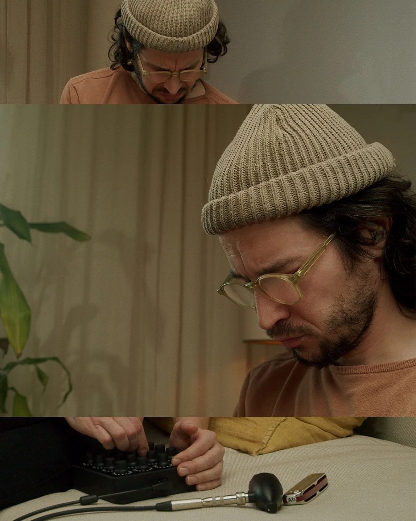 Captures d&rsquo;&eacute;crans d&rsquo;un r&eacute;cent vid&eacute;oclip r&eacute;alis&eacute; pour @jessemaccormack .
Une session live pour la nouvelle chanson &laquo;&nbsp;Blue World&nbsp;&raquo; .