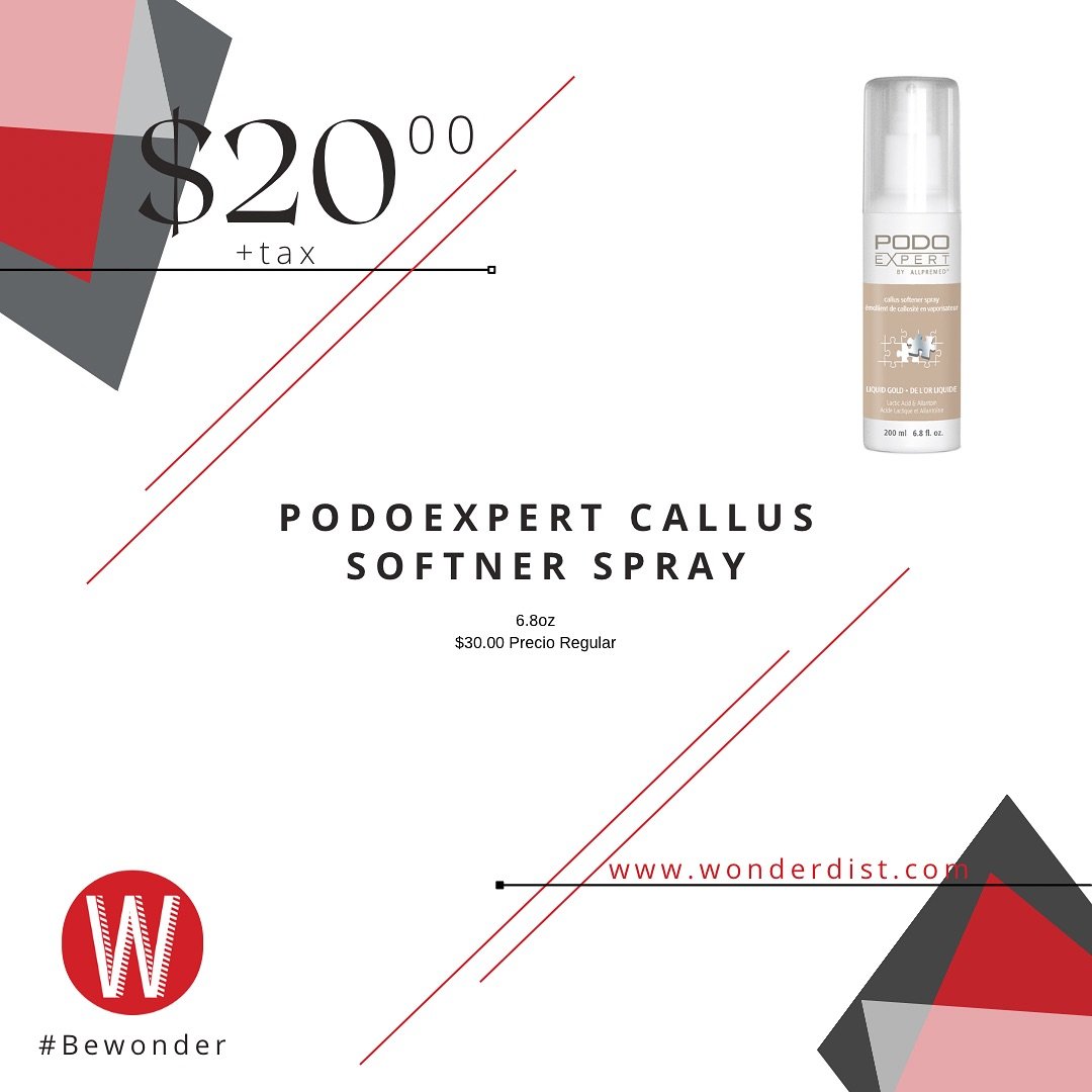 @podoexpert Callus Softener Spray 

✔️Suaviza los callos protegiendo la piel
✔️Eficiente
✔️Reduce el tiempo de remoci&oacute;n 

𝐍𝐨 𝐭𝐞 𝐪𝐮𝐞𝐝𝐞𝐬 𝐬𝐢𝐧 𝐭𝐮 𝐒𝐮𝐚𝐯𝐢𝐳𝐚𝐝𝐨𝐫 𝐝𝐞 𝐂𝐚𝐥𝐥𝐨 😁

👉  ғ̲ᴀ̲ᴄ̲ᴇ̲ʙ̲ᴏ̲ᴏ̲ᴋ̲.ᴄ̲ᴏ̲ᴍ̲/ᴡ̲ᴏ̲ɴ̲ᴅ̲ᴇ̲ʀ̲ᴅ̲ɪ̲s