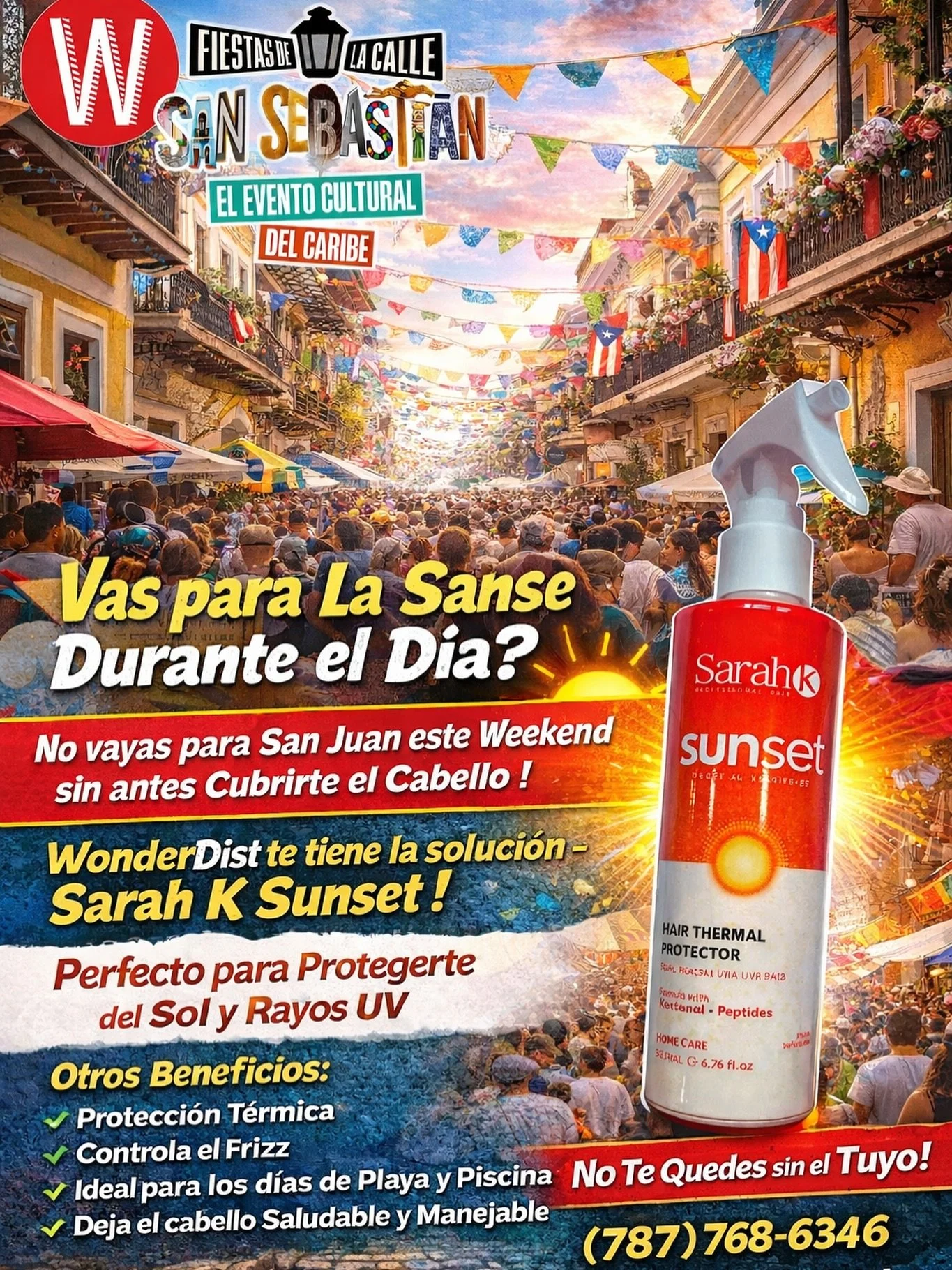 Estas List@ para El Festival mas Esperado de Inicio de A&ntilde;o La Sanse &lsquo;26 

NO TE VAYAS SIN ANTES LLEVARTE EL FAMOSO SUNSET LEAVE-IN DE SARAH K EN TU BOLSO! 

$24.95+tax 

✔️Para Todo Tipo de Cabello
✔️Libre de Formol
✔️Protecci&oacute;n T
