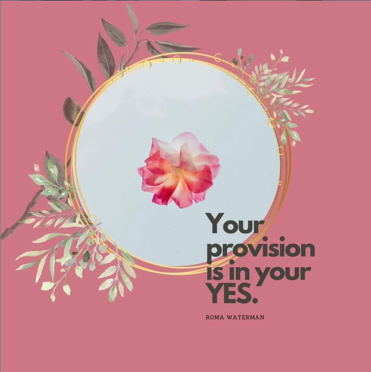 Your provision is in your YES.