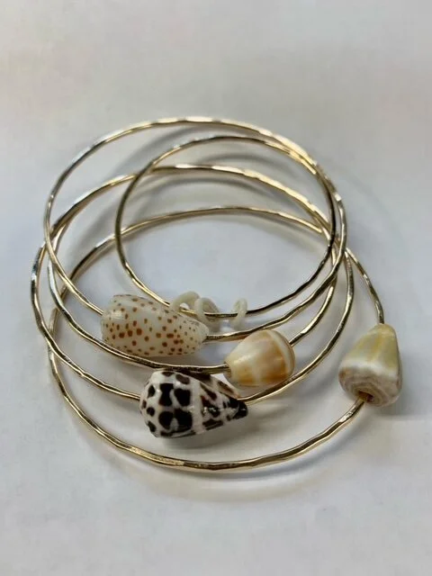 Gold Fill North Shore Shell Bangle