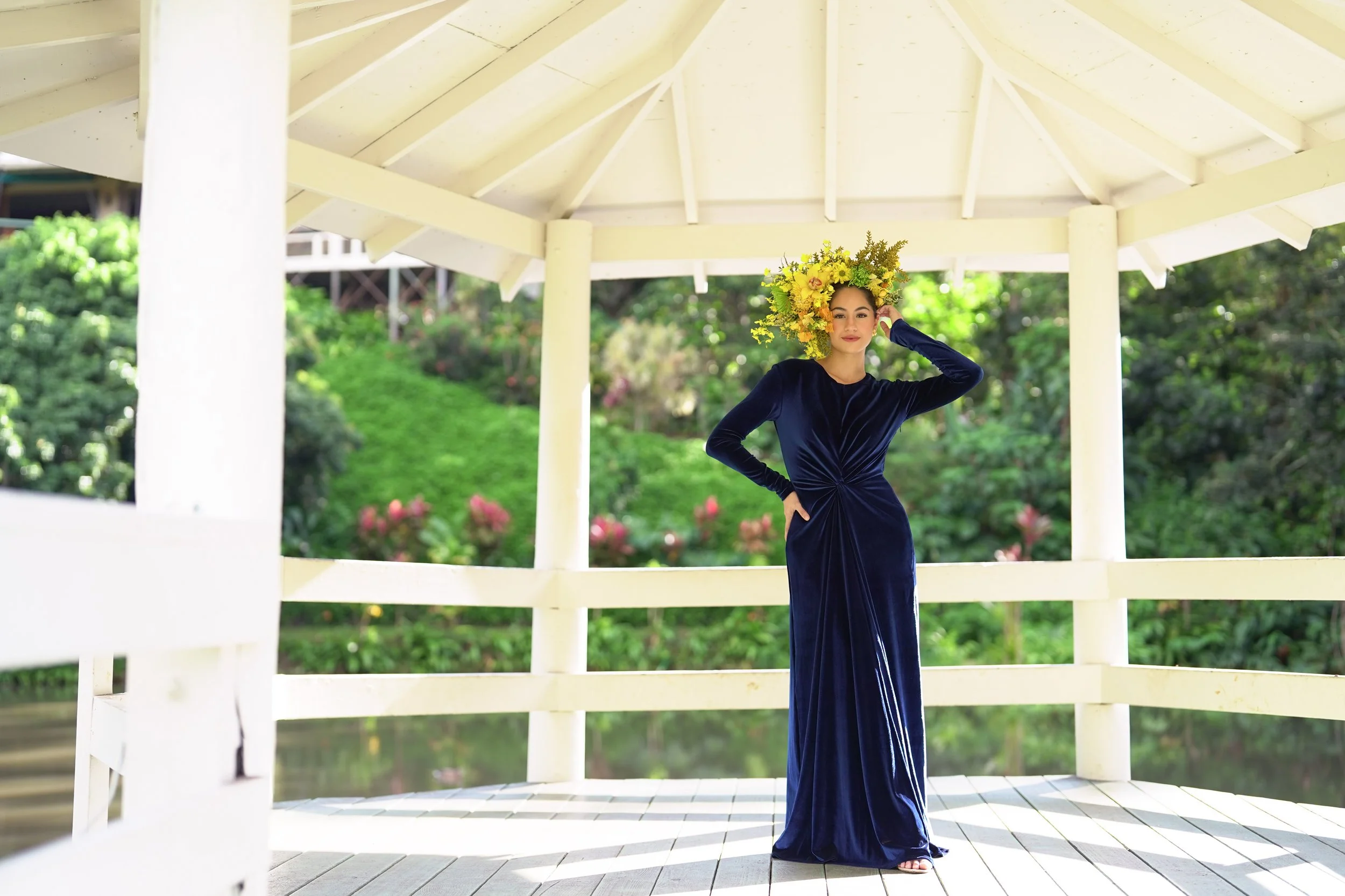 Jennafer Grace Royal Velvet Knot Dress