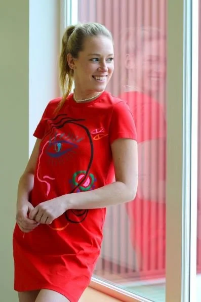 Arty Face T Shirt Dress by Desigual