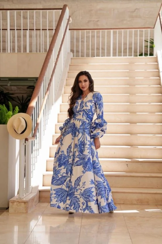 Classic Blue Maxi Dress
