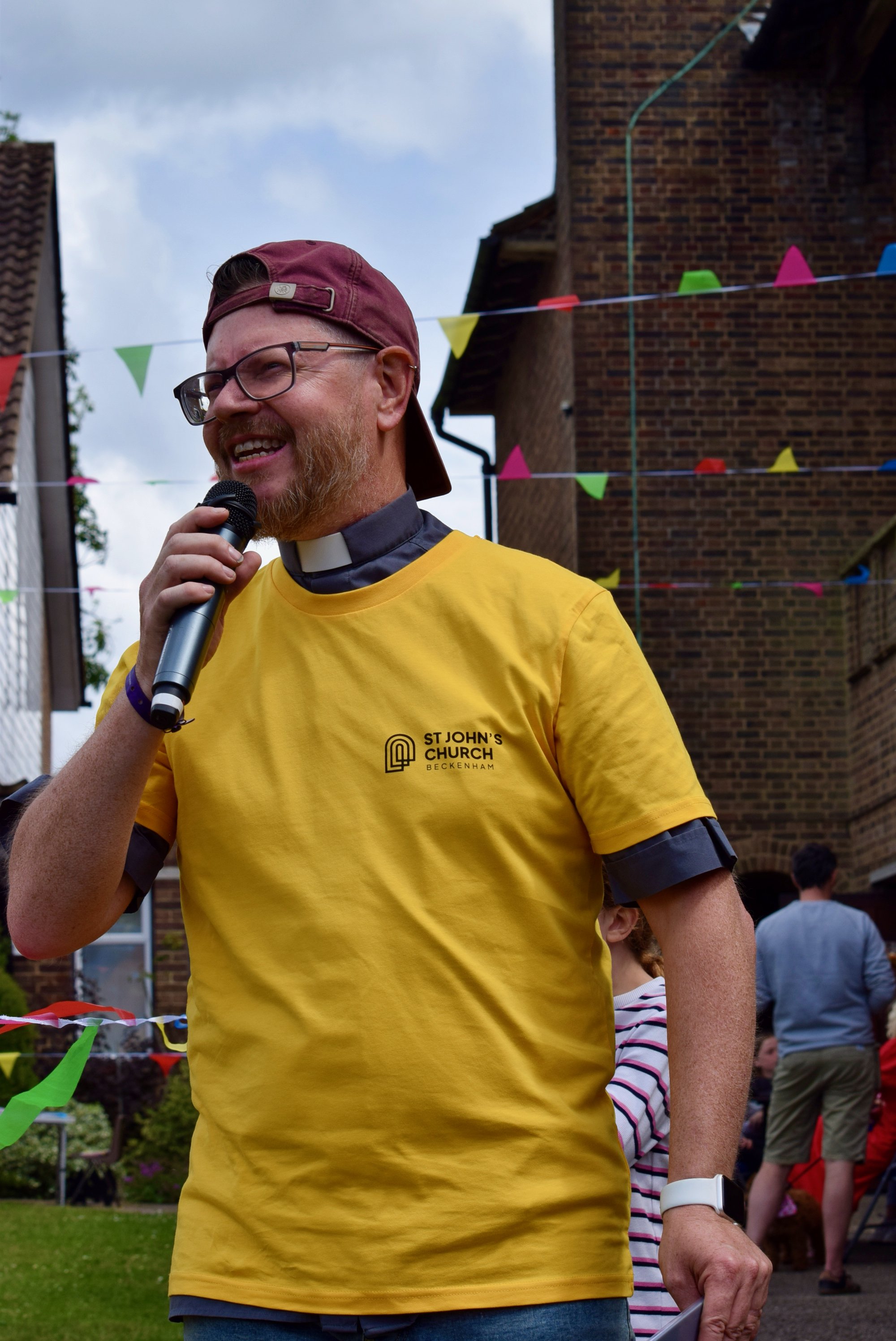 Vicar David Jones comperes a hugely successful carnival