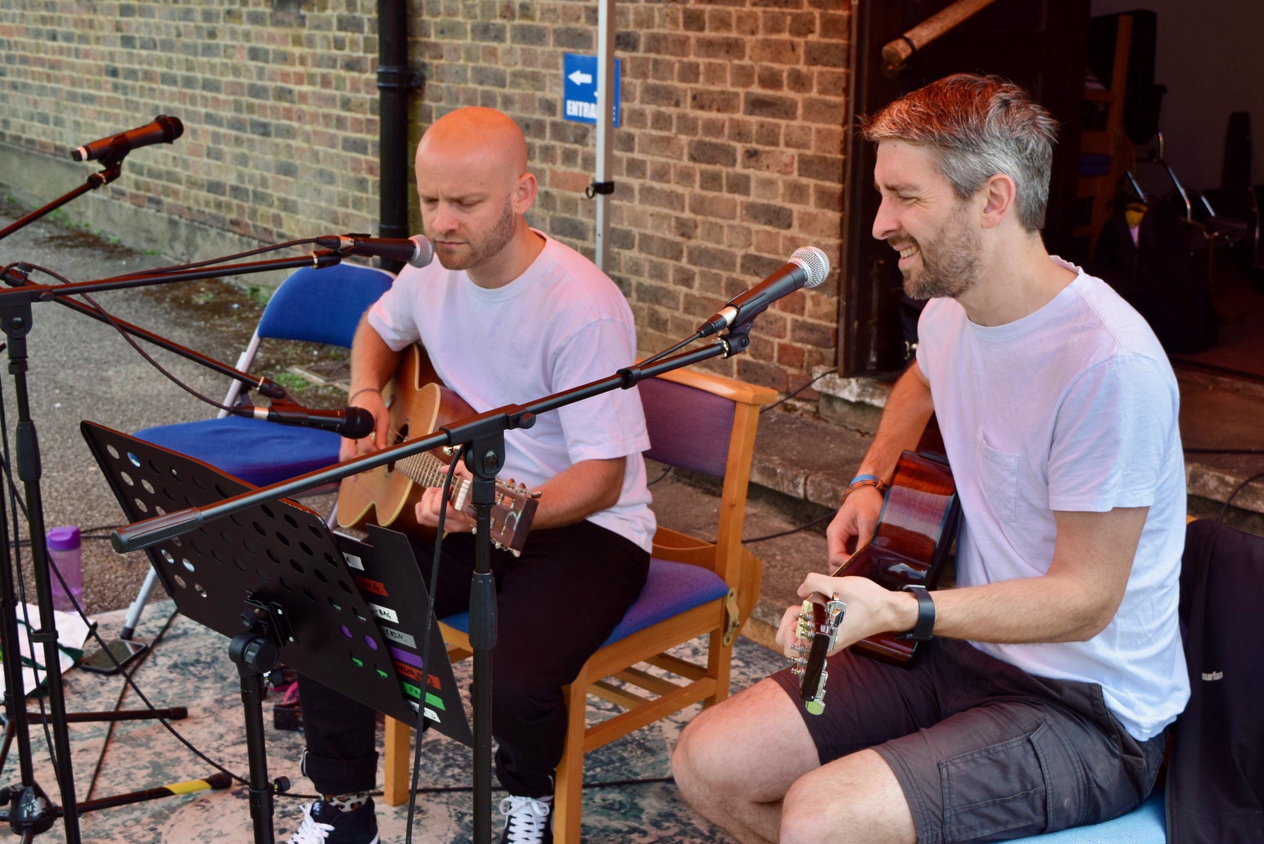 Acoustic entertainment was provided by the very talented +Ones band