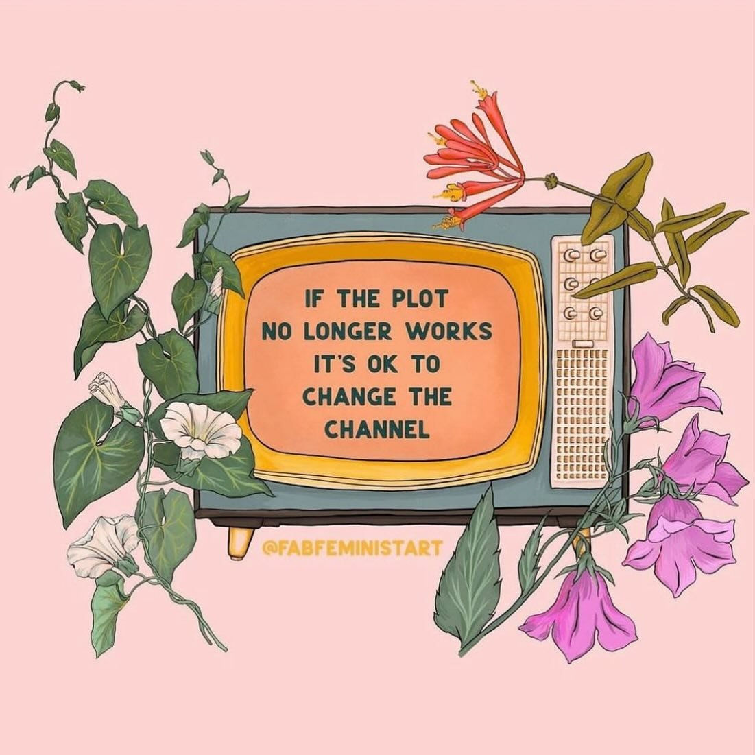 It&rsquo;s ok to change the channel. 📺

@fabfeministart via @mal_wingostarrjewelry