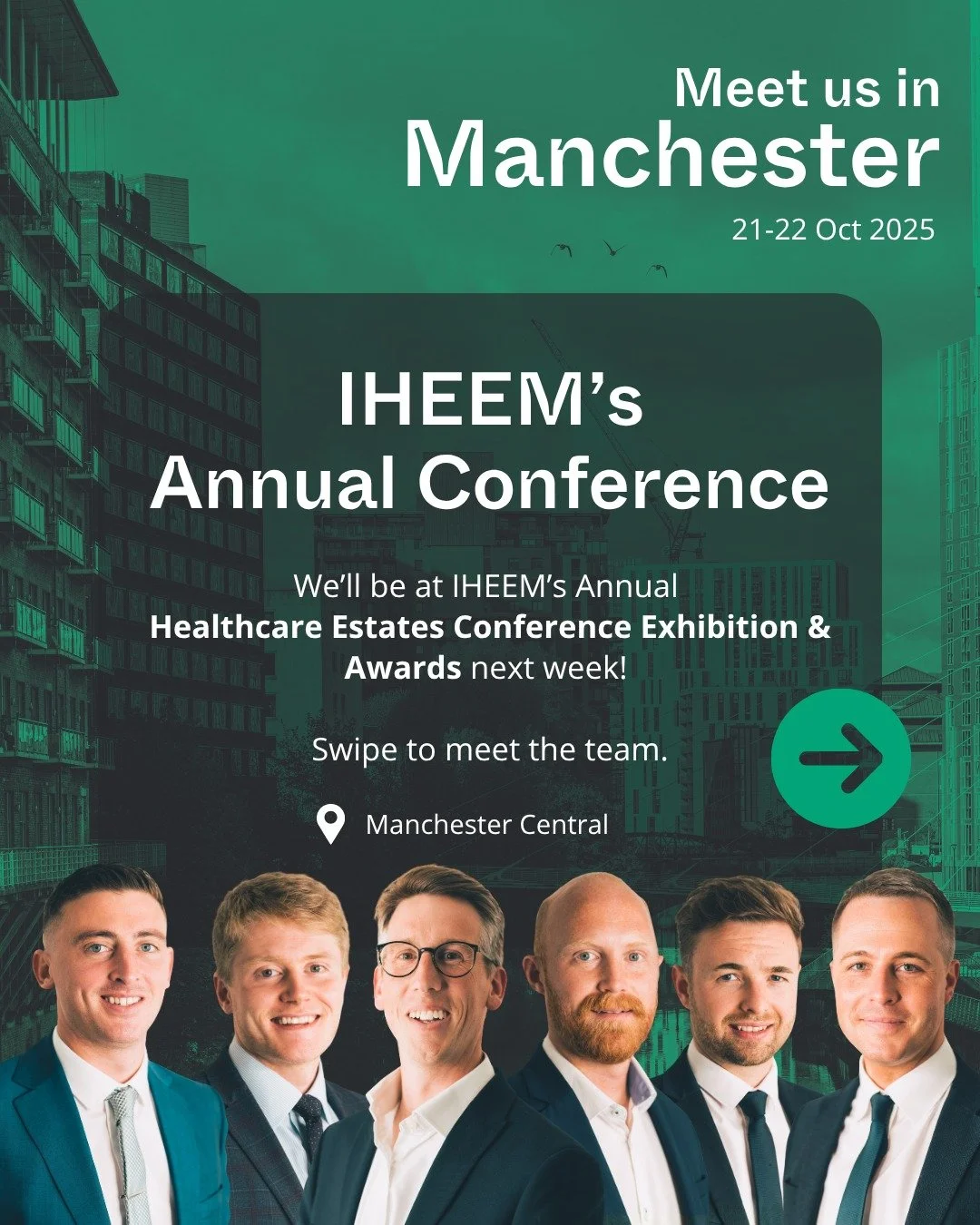 We&rsquo;re excited to be attending this year&rsquo;s @iheemuk @healthcareestates Conference, Exhibition &amp; Awards - the UK&rsquo;s leading event for professionals involved in the funding, design, and management of healthcare facilities.
 
With th