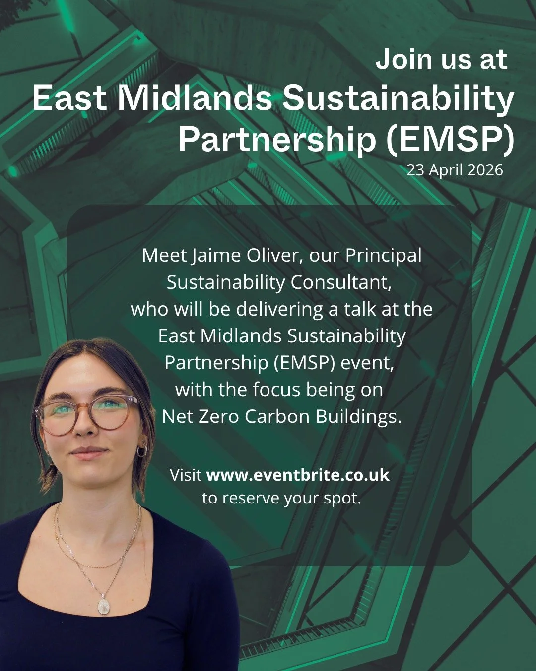 How do we turn net zero ambition into practical delivery? 

Our Principal Sustainability Consultant, Jaime Oliver, will be joining the East Midlands Sustainability Partnership (EMSP) to explore exactly that &ndash; sharing practical lessons from real