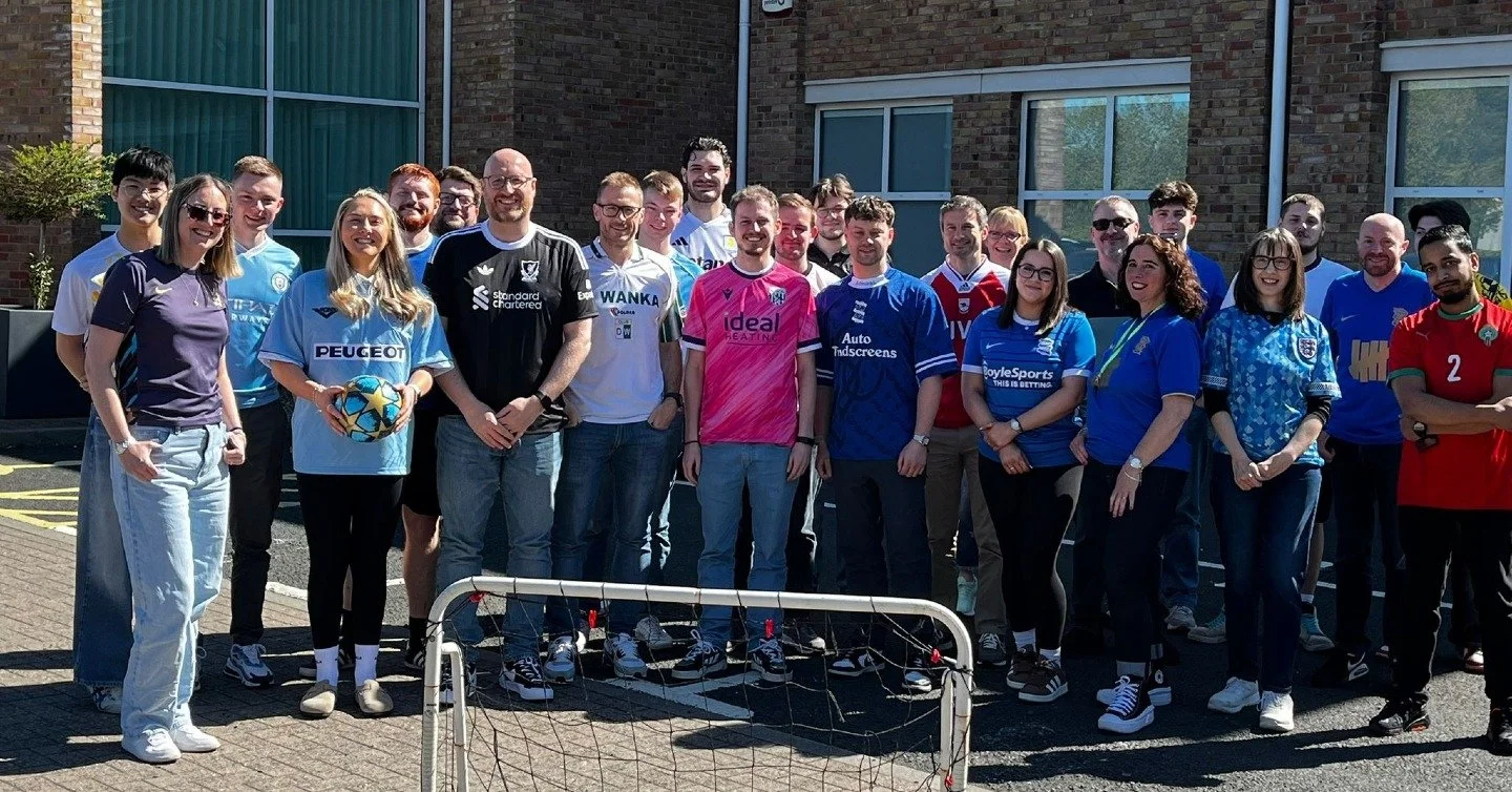 Last week, we participated in Football Shirt Friday in support of Cancer Research UK (@cr_uk) ⚽💙

Our teams showed up sporting some classics and even got stuck into a keepie-uppie contest, safe to say there were some hidden talents in the office&hel