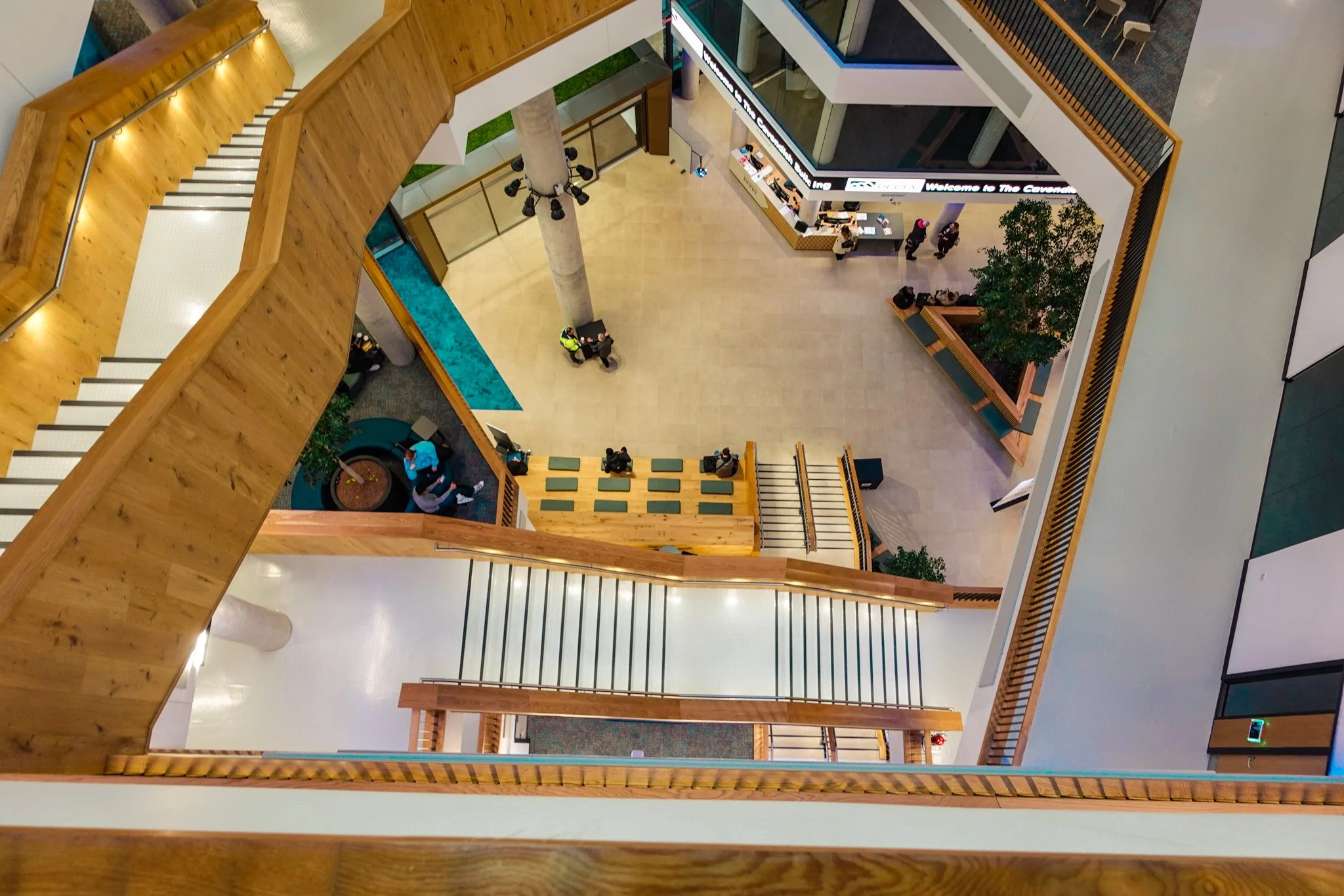 The Cavendish Building, University of Derby, Reception, Sustainable Building Design, Stairways, CPW