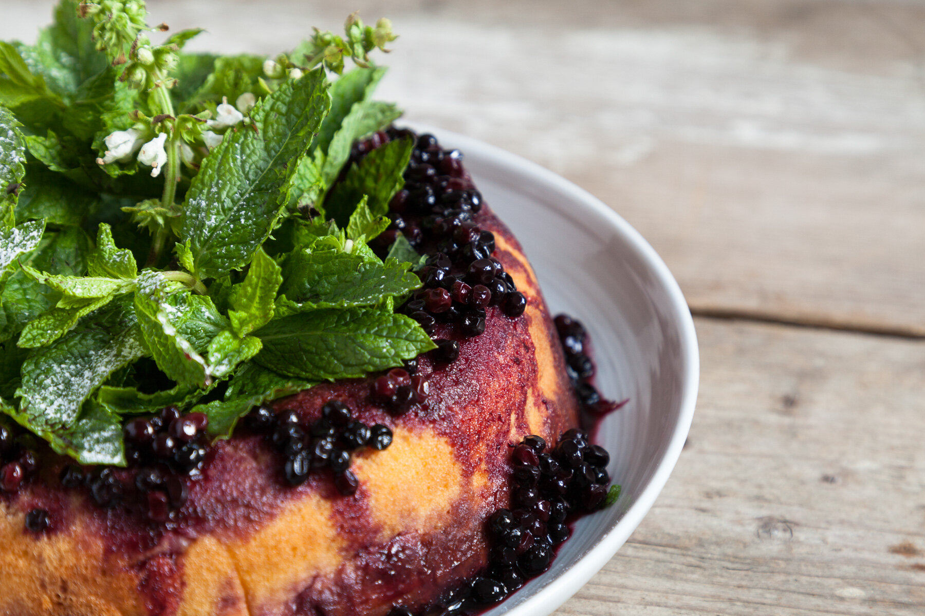 Gin and Blueberry Savarin