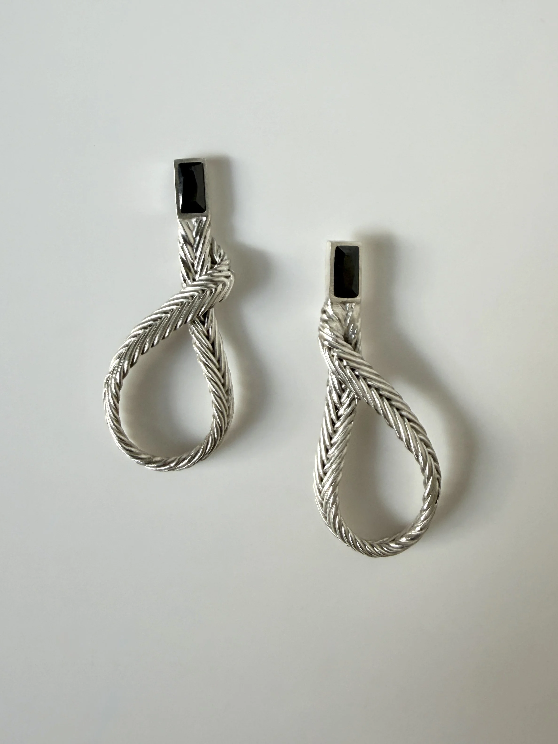 medusa woven earrings