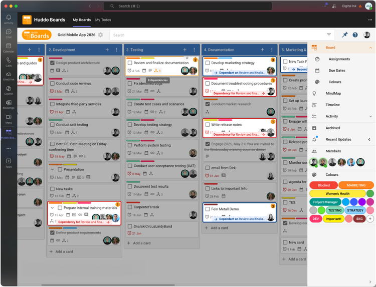 Huddo Boards kanban screenshot