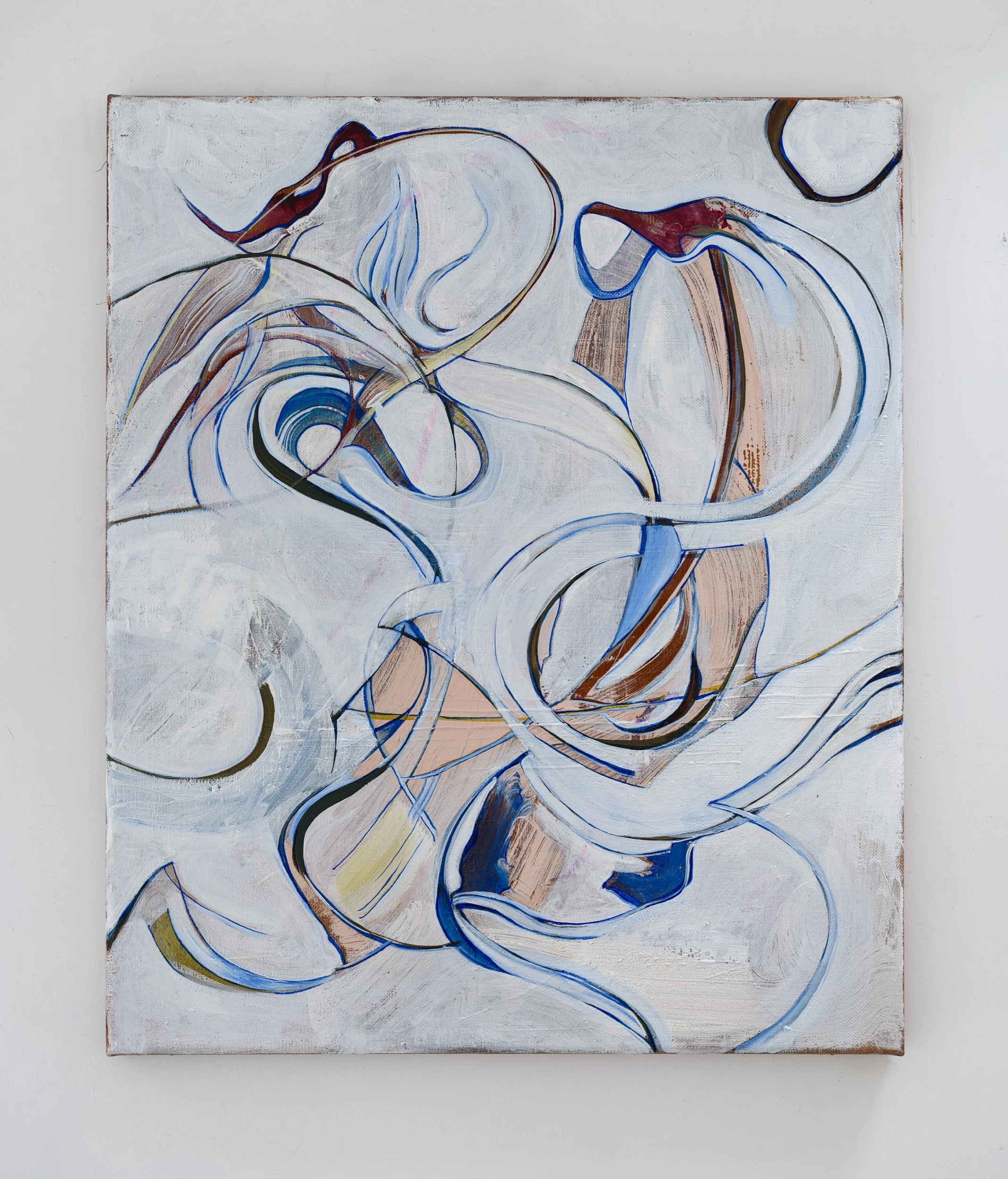 Untitled 4 (2023), Oil Paint, Gold Leaf and Acrylic Paint on Linen, 50cm x 60cm