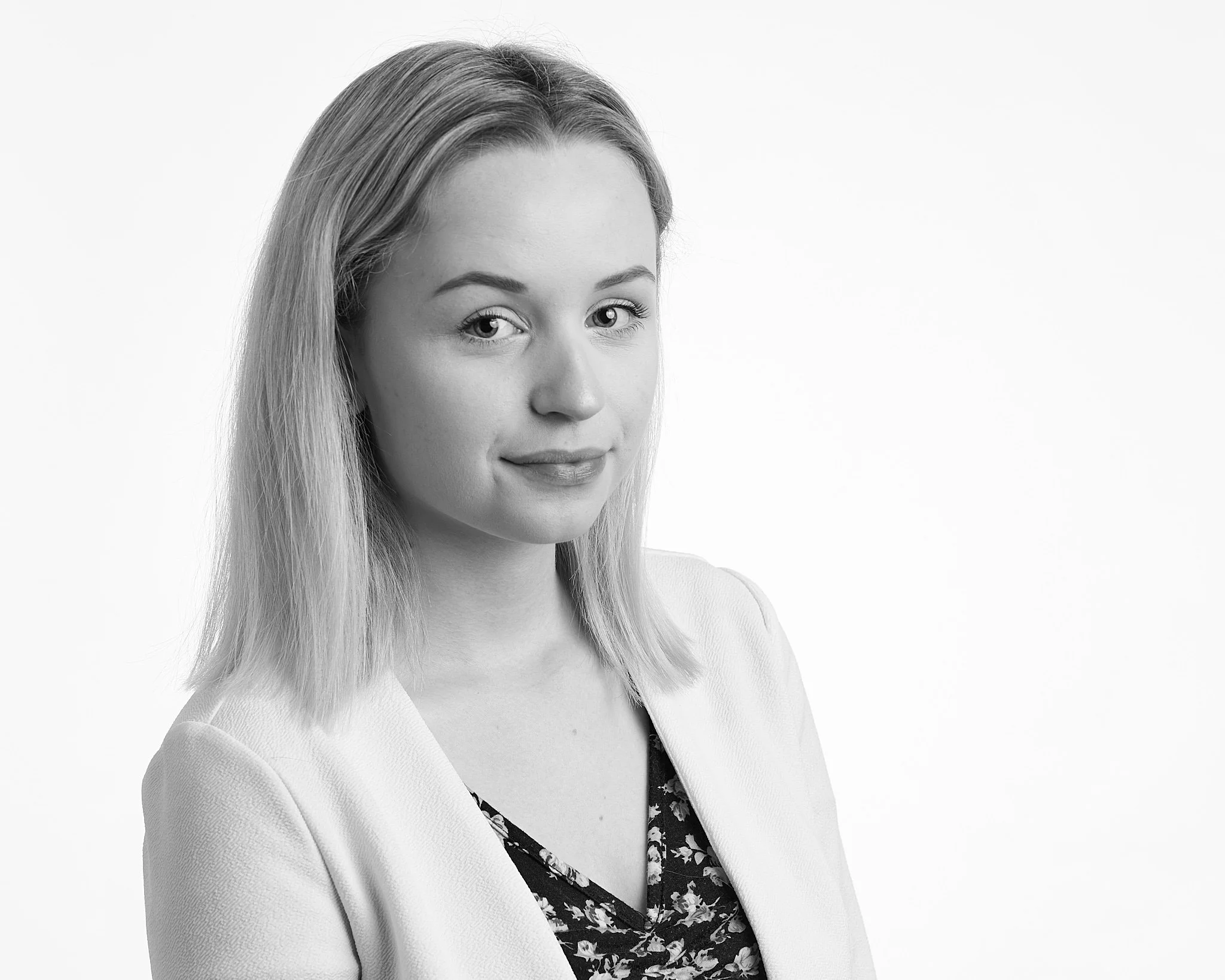 company headshot white background