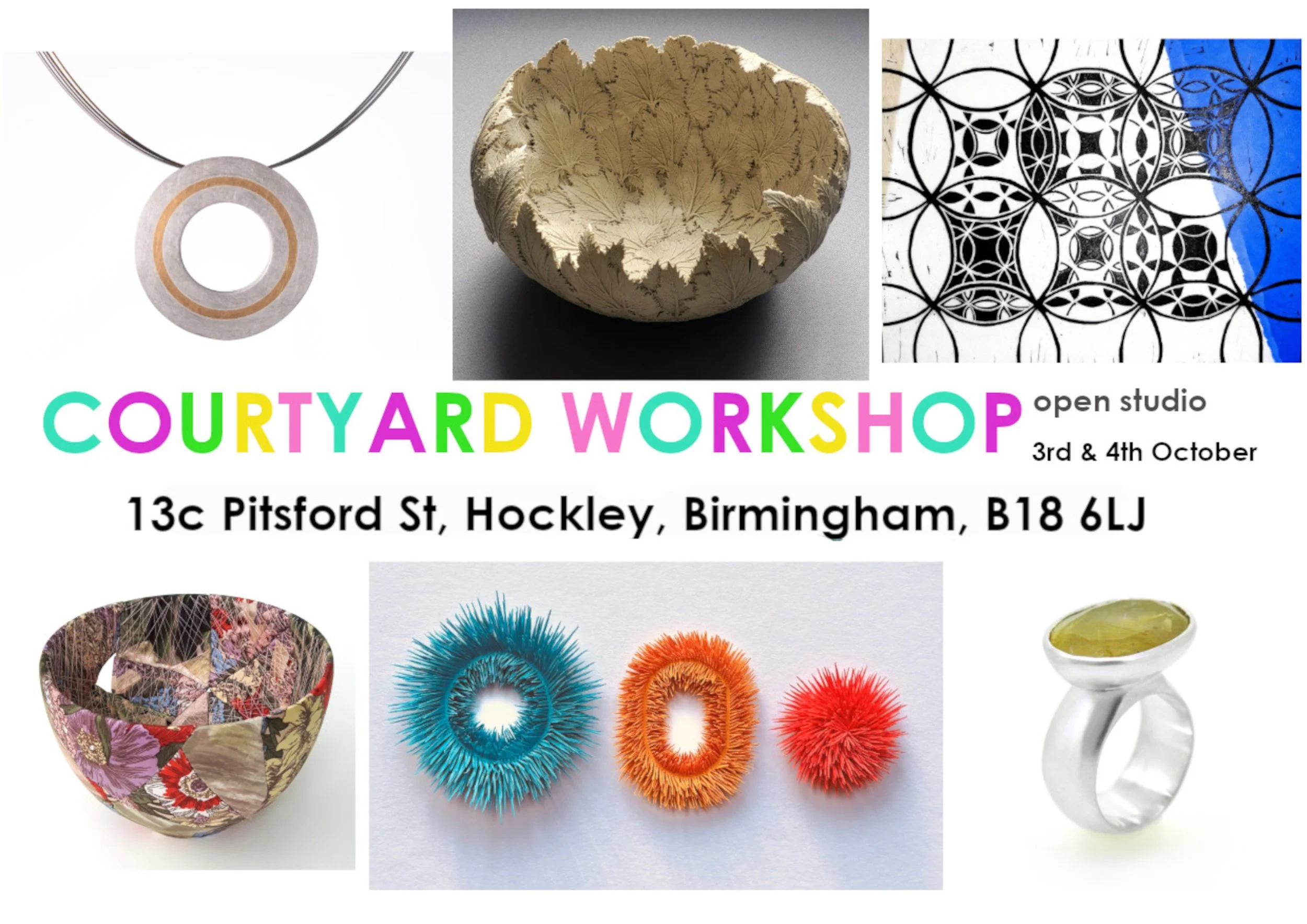 Birmingham Open Studio 2026 in the Jewellery Quarter.  Visit your local craftswomen's collaboration in Birmingham.